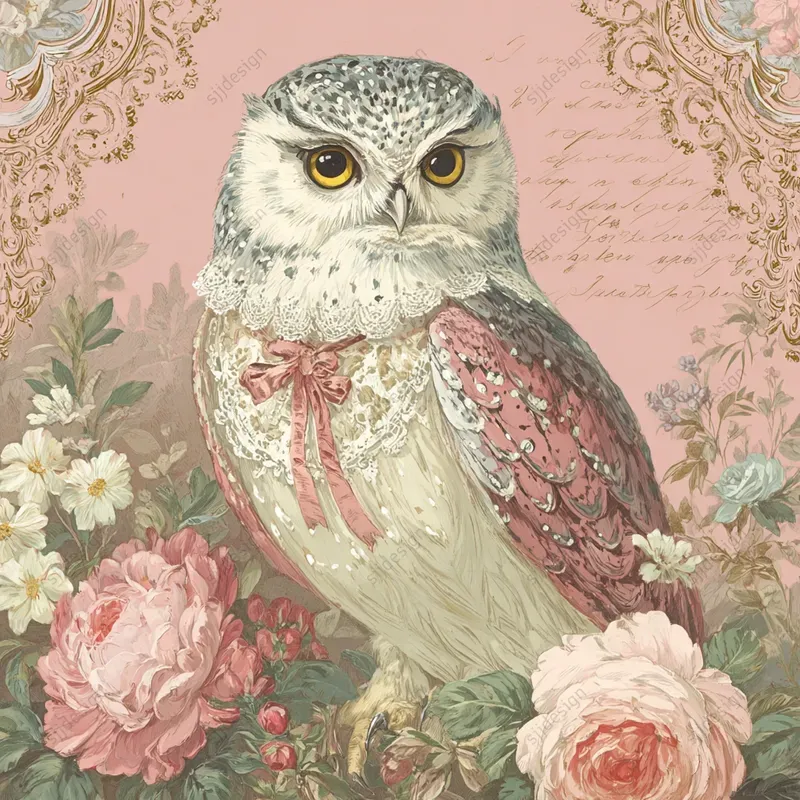Victorian Rose Portrait Art