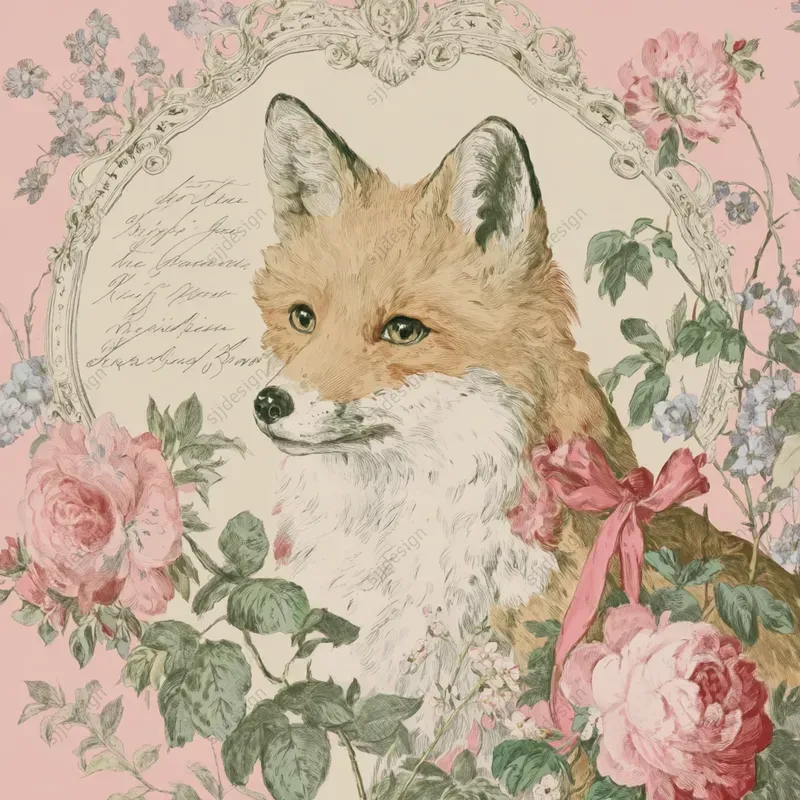 Victorian Rose Portrait Art