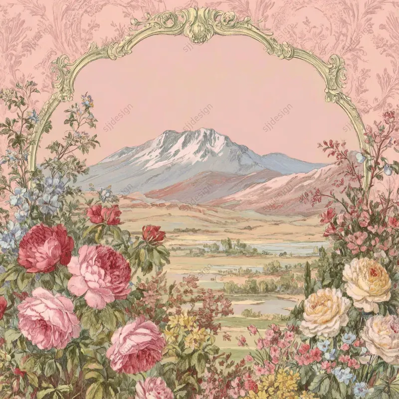 Victorian Rose Portrait Art