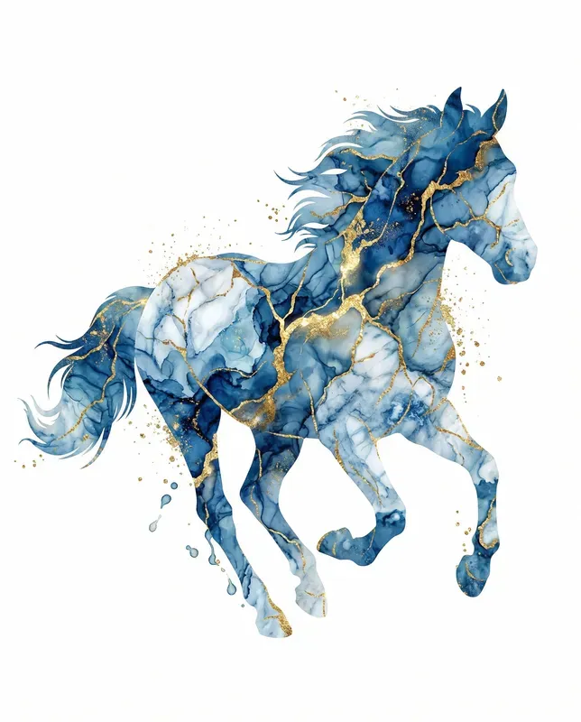 Opulent Kintsugi Gold Marble Art