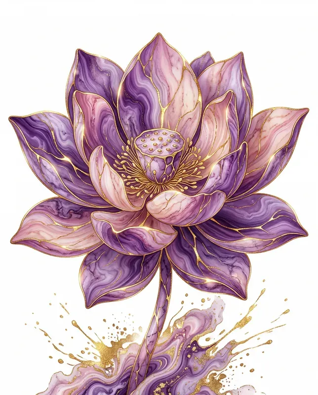 Opulent Kintsugi Gold Marble Art