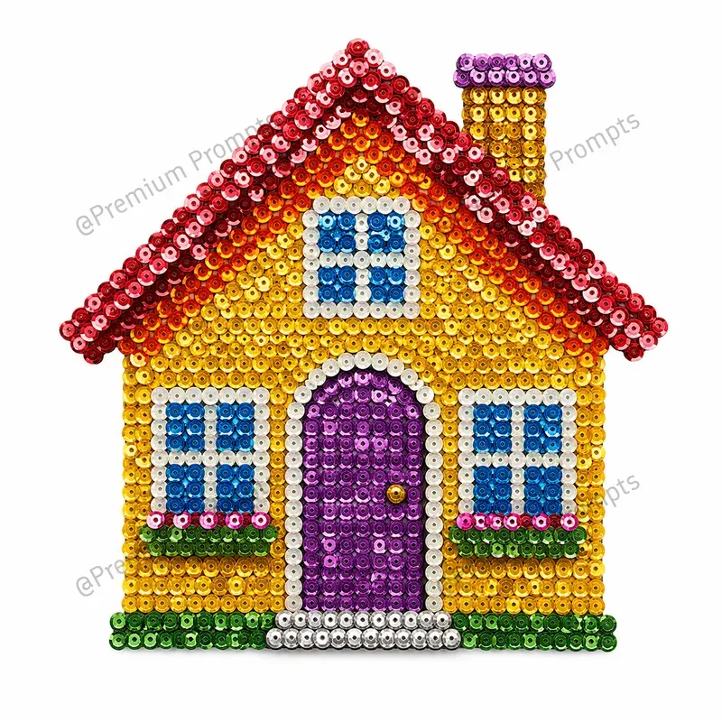 Realistic Multicolored Sequins Cliparts