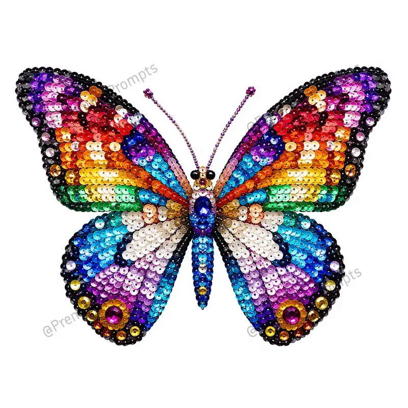 Realistic Multicolored Sequins Cliparts