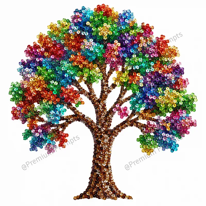 Realistic Multicolored Sequins Cliparts