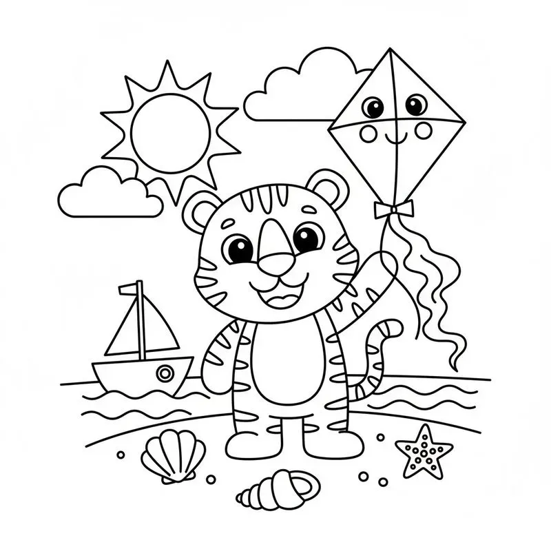 Toddlerfriendly Black White Coloring