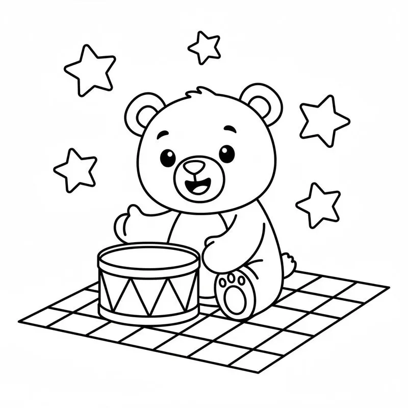 Toddlerfriendly Black White Coloring