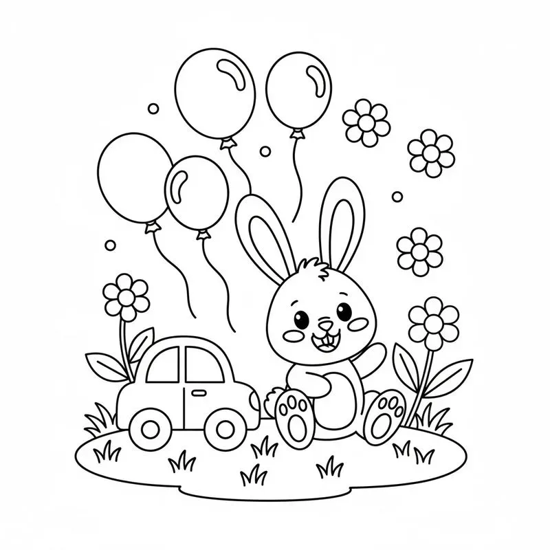 Toddlerfriendly Black White Coloring