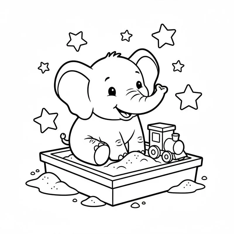 Toddlerfriendly Black White Coloring