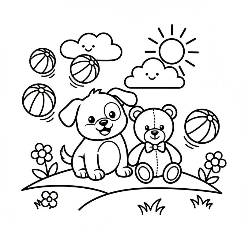 Toddlerfriendly Black White Coloring