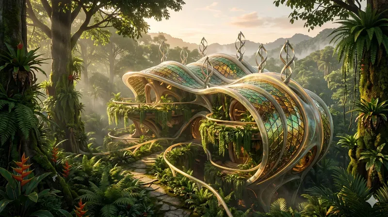 Bio Organic Solarpunk Concept Art