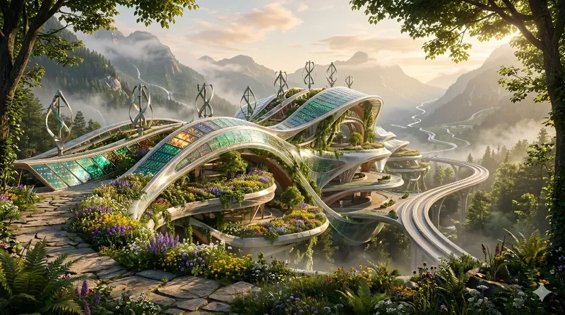 Bio Organic Solarpunk Concept Art