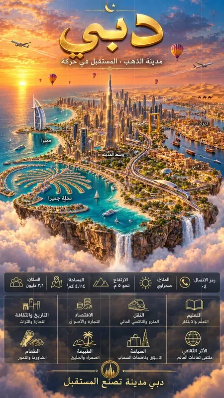 Floating Island City Map Infographics