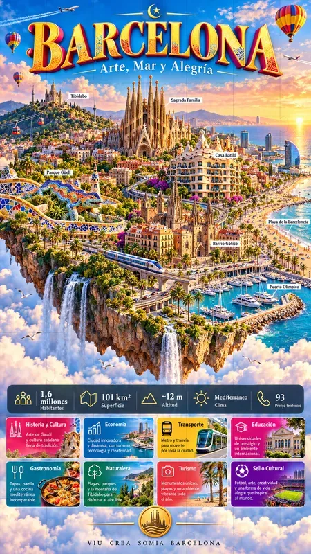 Floating Island City Map Infographics