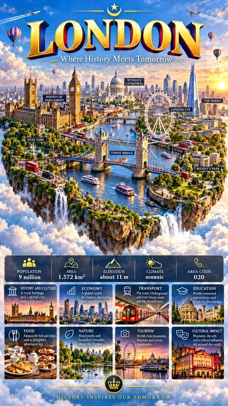 Floating Island City Map Infographics