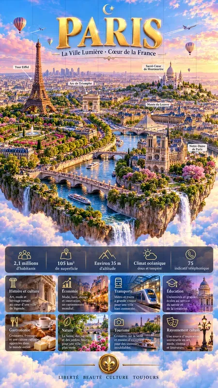 Floating Island City Map Infographics