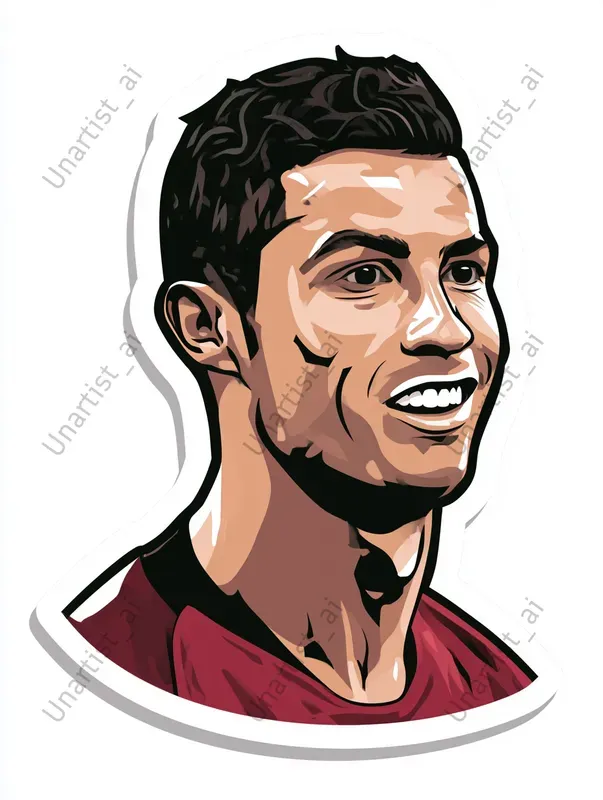 Bold Sticker Art Football Players