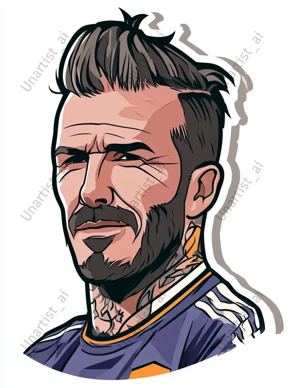 Bold Sticker Art Football Players