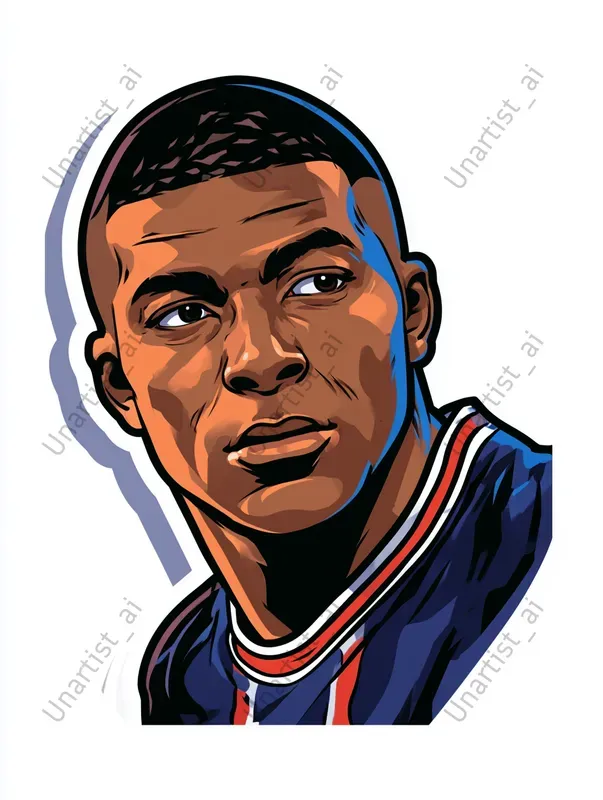 Bold Sticker Art Football Players