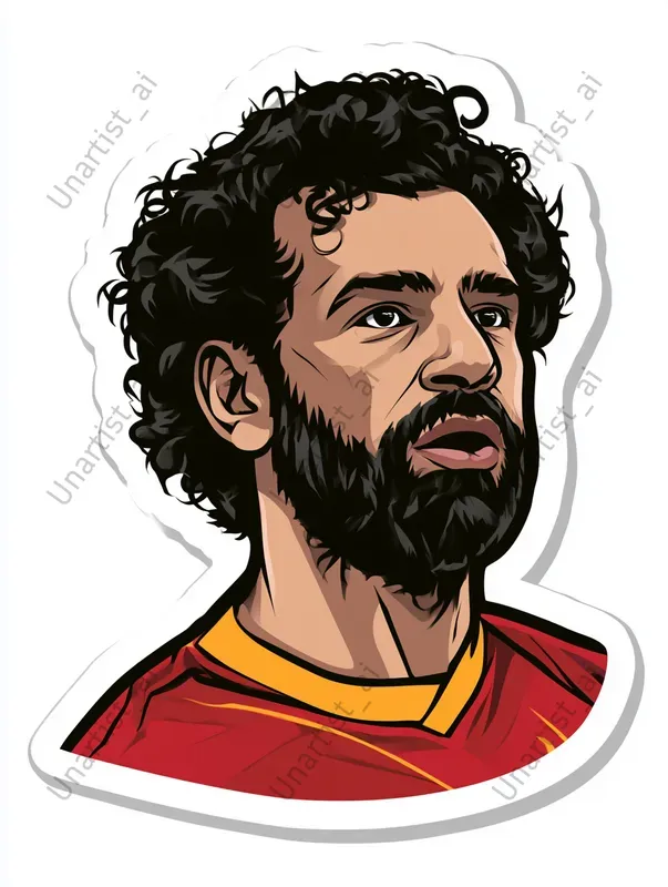 Bold Sticker Art Football Players