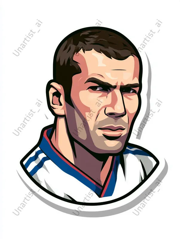Bold Sticker Art Football Players