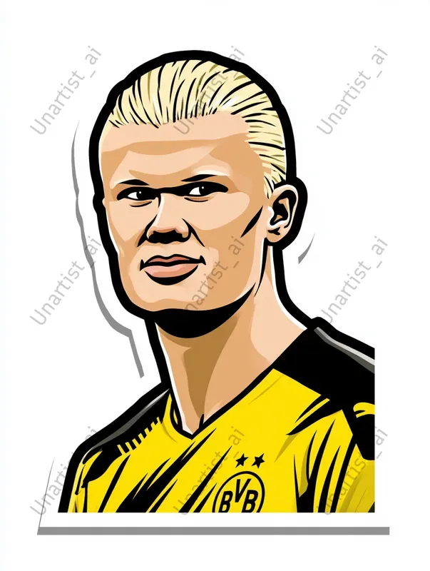 Bold Sticker Art Football Players