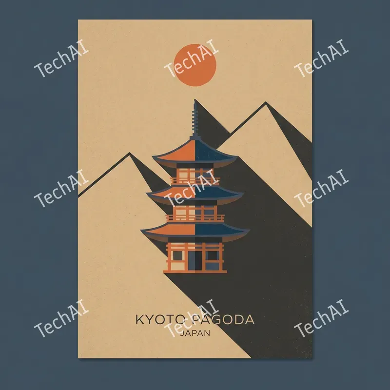 Minimalist Asian Architecture Art