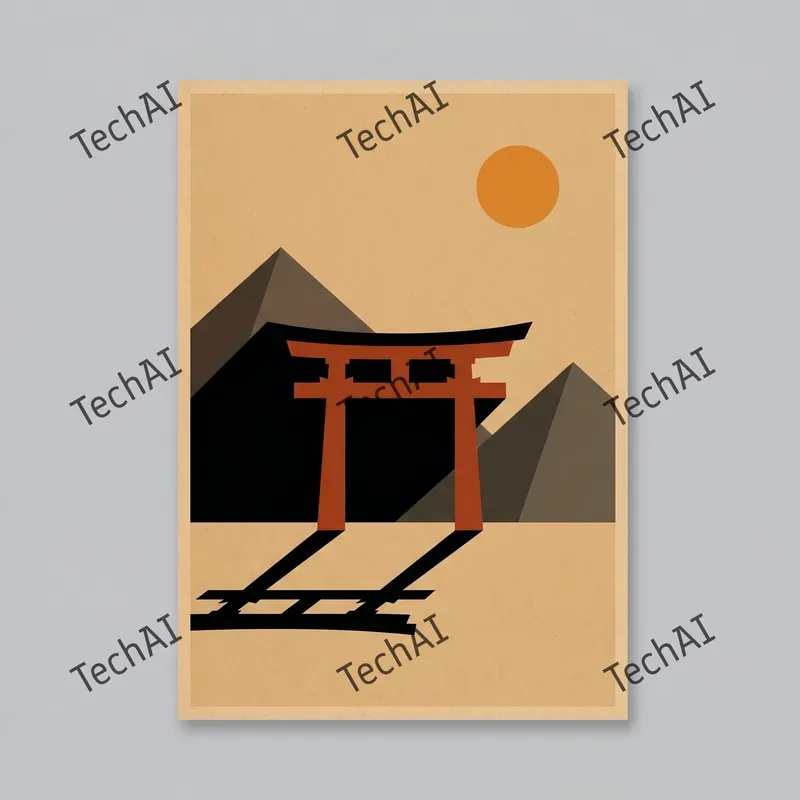 Minimalist Asian Architecture Art