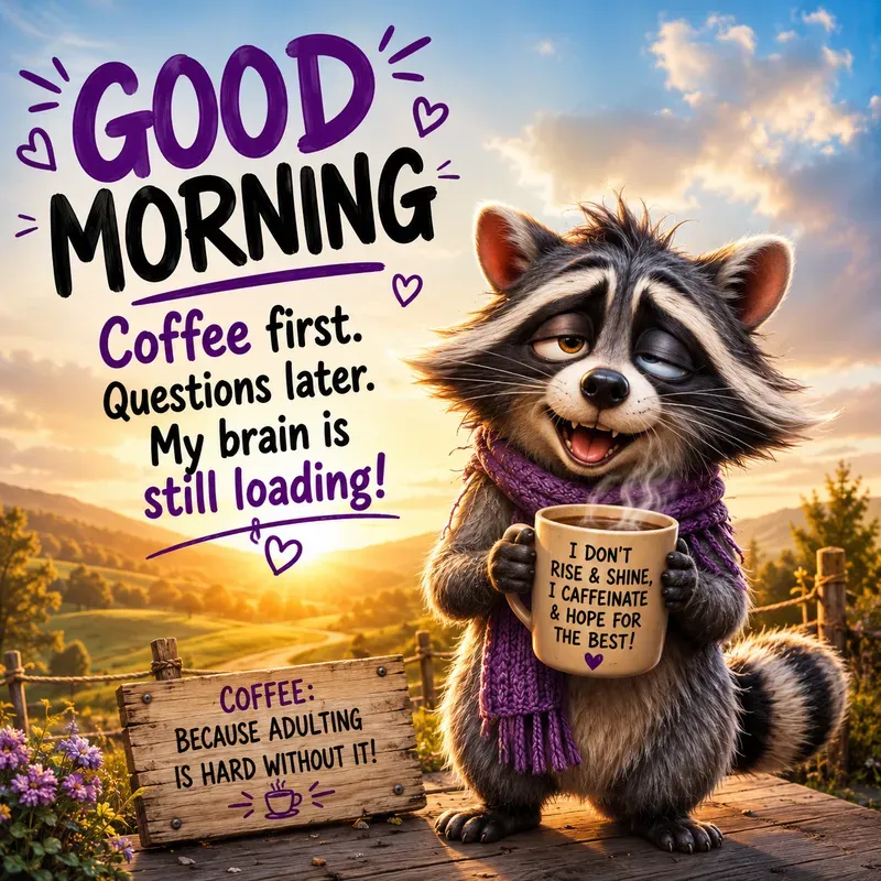 Funny Morning Coffee Greetings