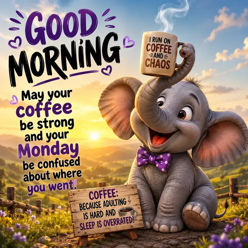 Funny Morning Coffee Greetings