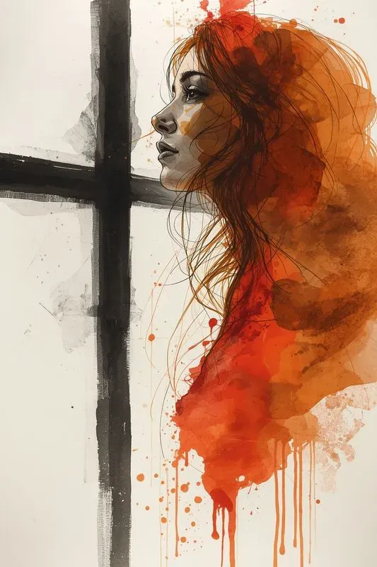 Raw Ink Watercolor Poetic Rawness