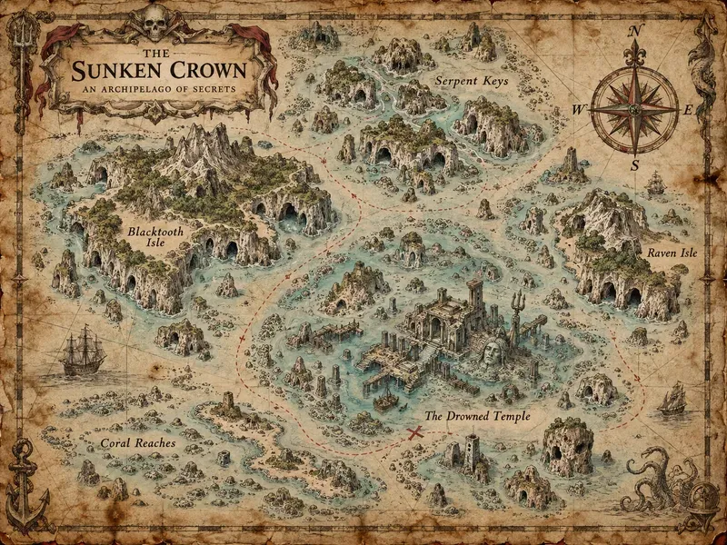 Ancient Pirate Archipelago Maps