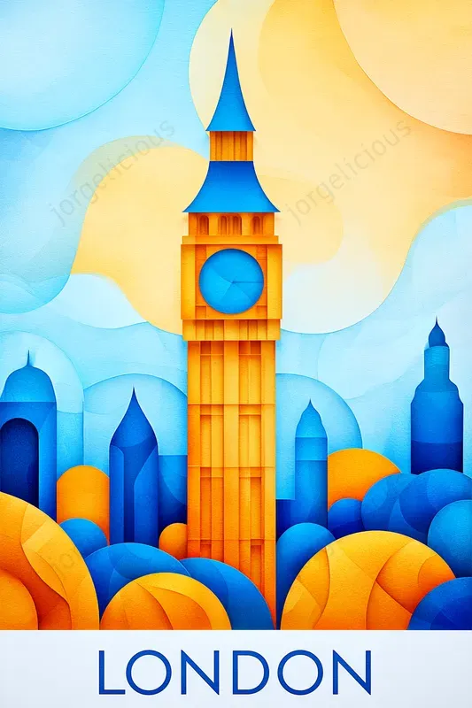 Layered Landmark Travel Posters