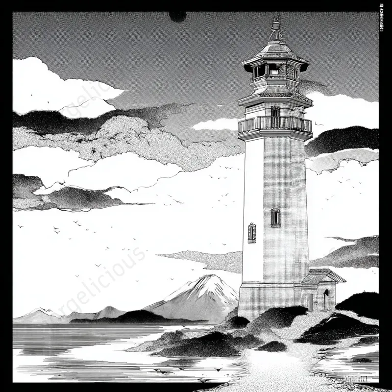 Monochrome Ink Poetic Scenes
