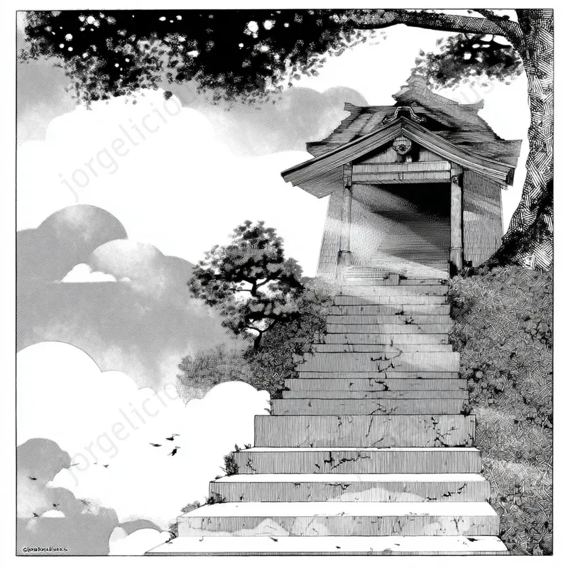 Monochrome Ink Poetic Scenes