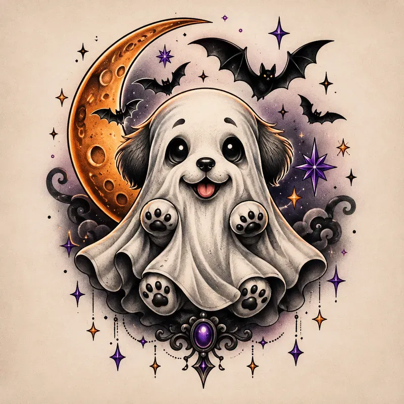 Cute Spooky Tattoo Flashes