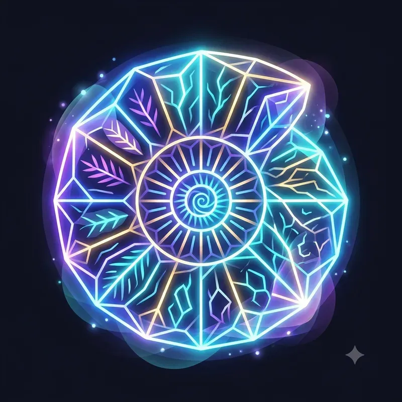 Modern Neon Fossil Emblems