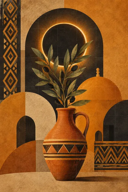 Boho Arch Sun Botanical Wall Art Prints
