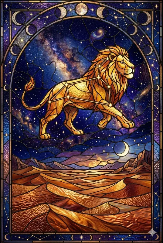 Zodiac Stained Glass Landscape Pod Art