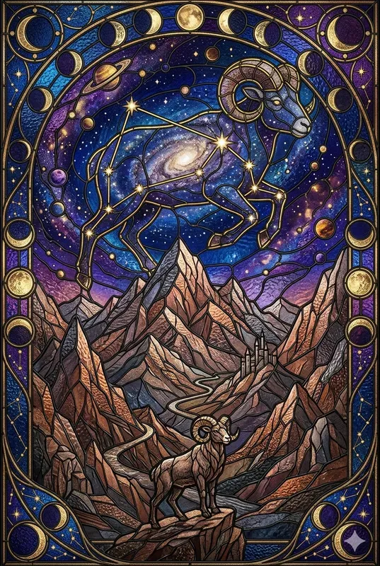 Zodiac Stained Glass Landscape Pod Art