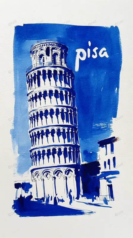 Blue Ink City Tourist Posters