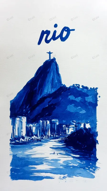 Blue Ink City Tourist Posters