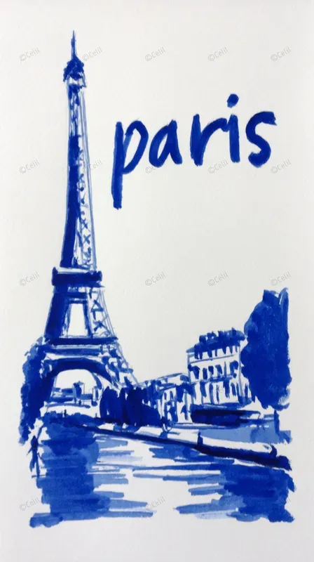 Blue Ink City Tourist Posters