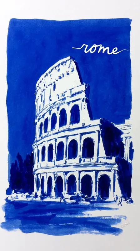 Blue Ink City Tourist Posters
