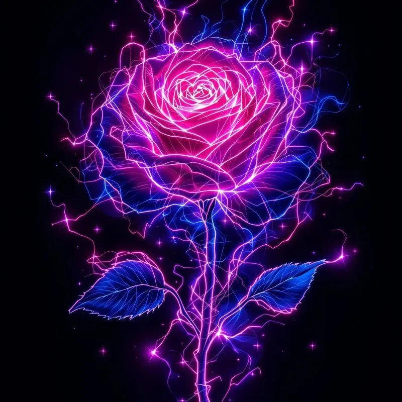 Neon Energy Cyberpunk Dark Fantasy Art