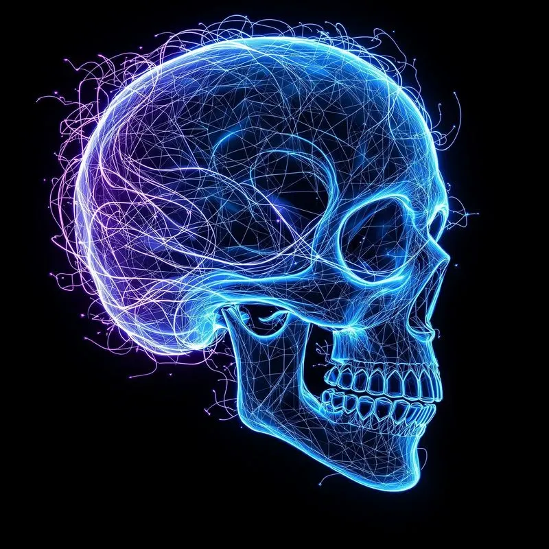 Neon Energy Cyberpunk Dark Fantasy Art