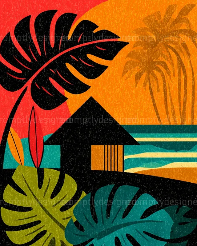 Tropical Surf Poster Designs