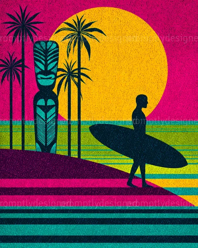 Tropical Surf Poster Designs