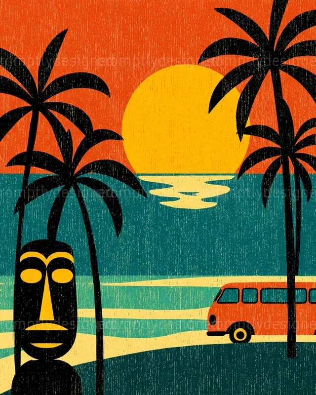 Tropical Surf Poster Designs