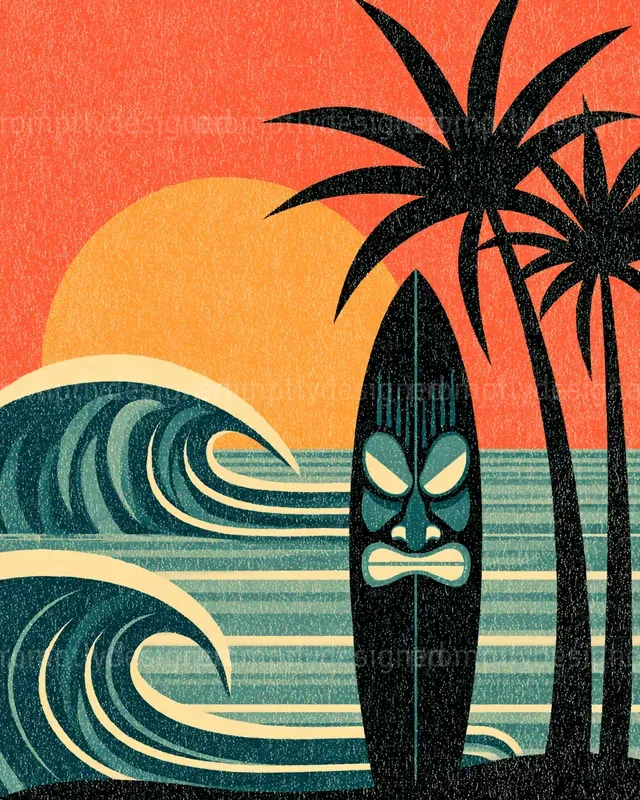 Tropical Surf Poster Designs