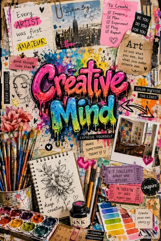 Vibrant Junk Journal Collage Kits
